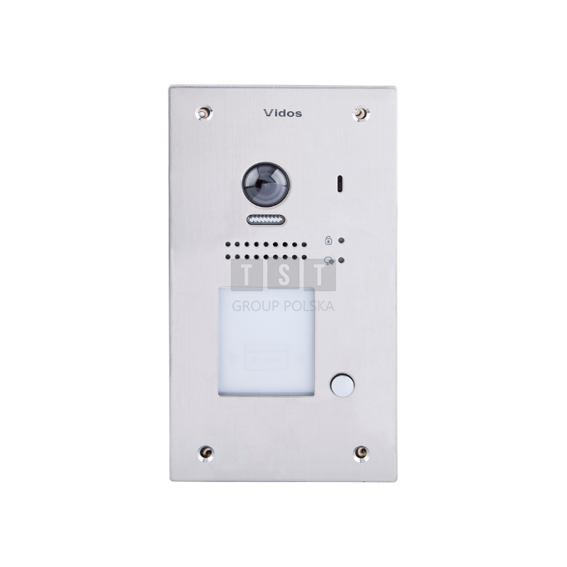 S1201A Bramofon cyfrowy 1-przyciskowy, podtynkowy, kamera 2 Mpix, szerokokątny, czytnik kart, VIDOS DUO