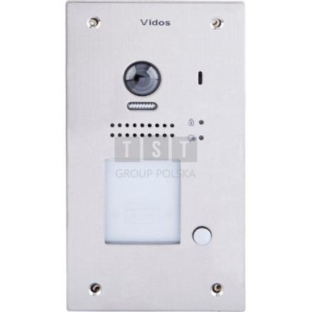 S1201A Bramofon cyfrowy 1-przyciskowy, podtynkowy, kamera 2 Mpix, szerokokątny, czytnik kart, VIDOS DUO