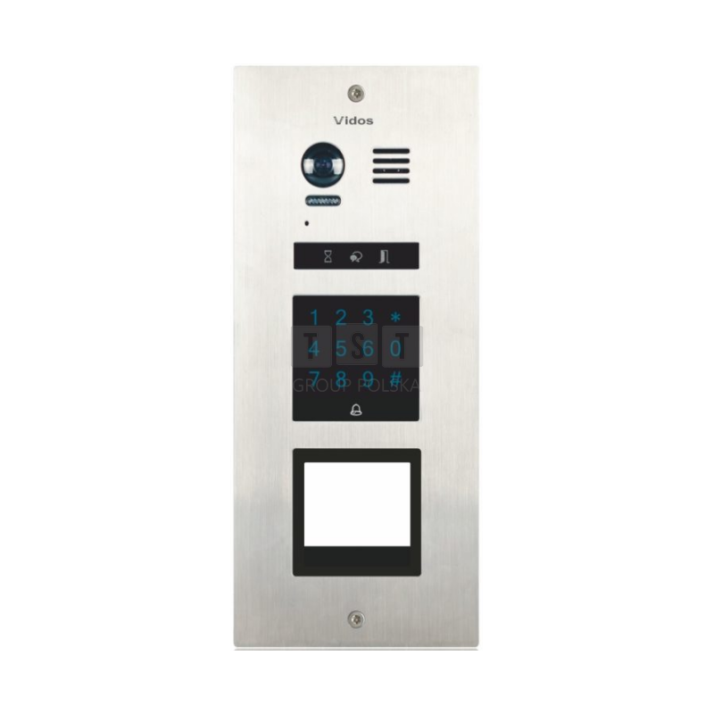 S1500DL Bramofon cyfrowy wieloabonamentowy z klawiaturą, max. do 32 lokali, kamera 600TVL,VIDOS DUO