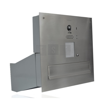 S1201-SKM Skrzynka jednowrzutowa, przelotowa na listy Vidos z wbudowanym wideodomofonem cyfrowym, VIDOS DUO