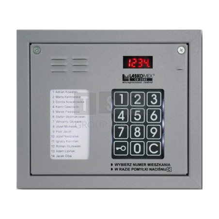 CP-2502NP-SILVER Panel audio z mini listą lokatorów , kolor srebrny, Laskomex