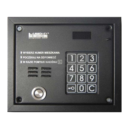 CP-2503TP-BLACK Panel audio,podświetlana klawiatura, możliwość montażu modułu kamery, kolor czarny, Laskomex