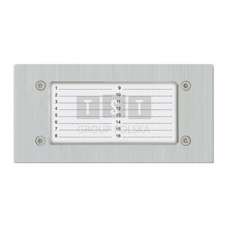 NP-2521 Panel ze stali nierdzewnej, wersja pozioma, do paneli zewnętrznych, LASKOMEX