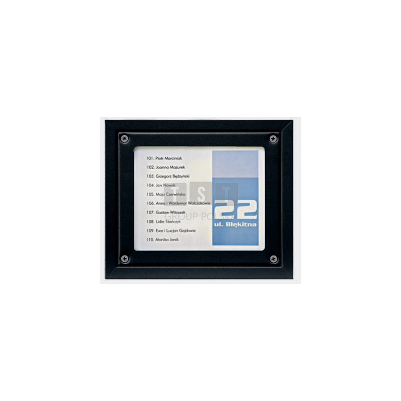 NP-3000-BLACK Panel informacyjny do paneli zewnętrznych malowanych proszkowo, kolor czarny , LASKOMEX