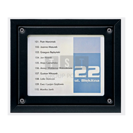 NP-3000-BLACK Panel informacyjny do paneli zewnętrznych malowanych proszkowo, kolor czarny , LASKOMEX