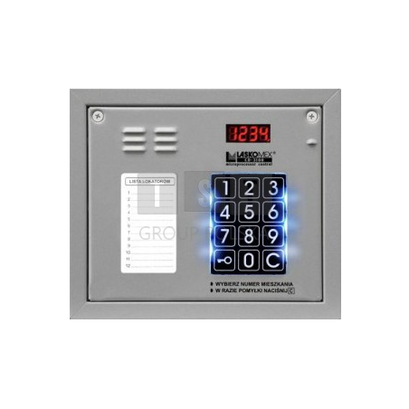 CP-3100NP-SILVER Panel audio z mini listą lokatorów, kolor srebrny, Laskomex