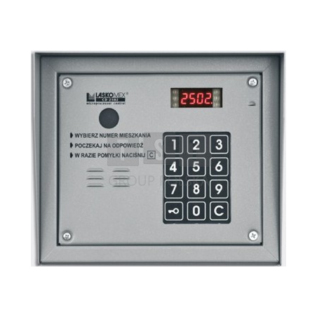 CP-3103TP-SILVER Panel audio z czytnikiem kluczy "Dallas", kolor srebrny, 4 wejścia, maksymalnie 64