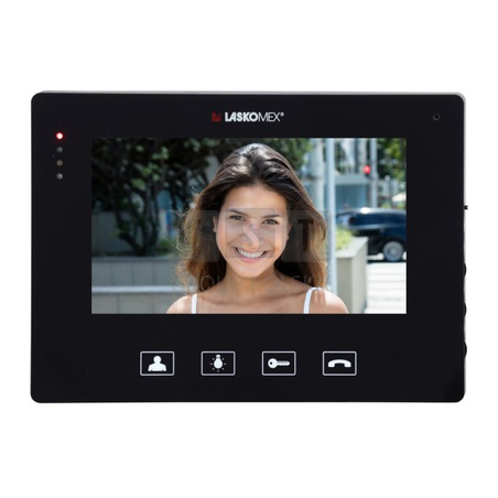 MVC-8151-BLACK Monitor kolorowy LCD - 7" głośnomówiący, współpracującego z centralą portierską, Laskomex