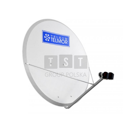 120 TT PREMU Creamy Antena Satelitarna, czasza 120 cm, stal galwanizowana malowana, mocowanie 6-punktowe, biała