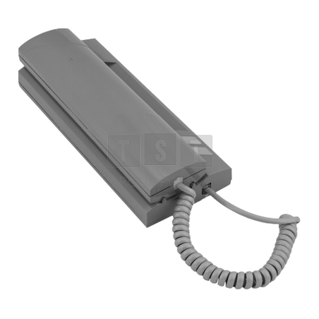 PC512-SZARY Unifon cyfrowy z dwoma przyciskami , sygnalizacja diodą LED, regulacja głośności, wyłaczenie dzwonka