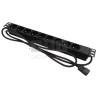 PZ09U Listwa zasilająca 19" gniazdo 9 x CEE 7/5 wtyk IEC320 C14