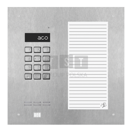 INSPIRO 17ACC+ Panel domofonowy  (Centrala Slave), do instalacji cyfrowych do 1020 lokali, ACO