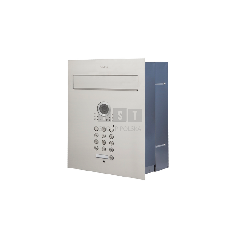 S561D-SKP Skrzynka jedno wrzutowa, przelotowa na listy  z wbudowanym wideodomofonem 1 - przyciskowym, Vidos
