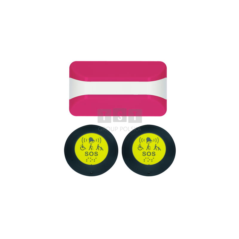 KALER - ZESTAW ALARMOWY NA PLAŻĘ 2 PRZYCISKI DLA RATOWNIKA