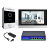 Akuvox Zestaw Zestaw videodomofonowy IP (panel R20A, monitor C313, switch PoE 4-portowy, stabilizator), Genway