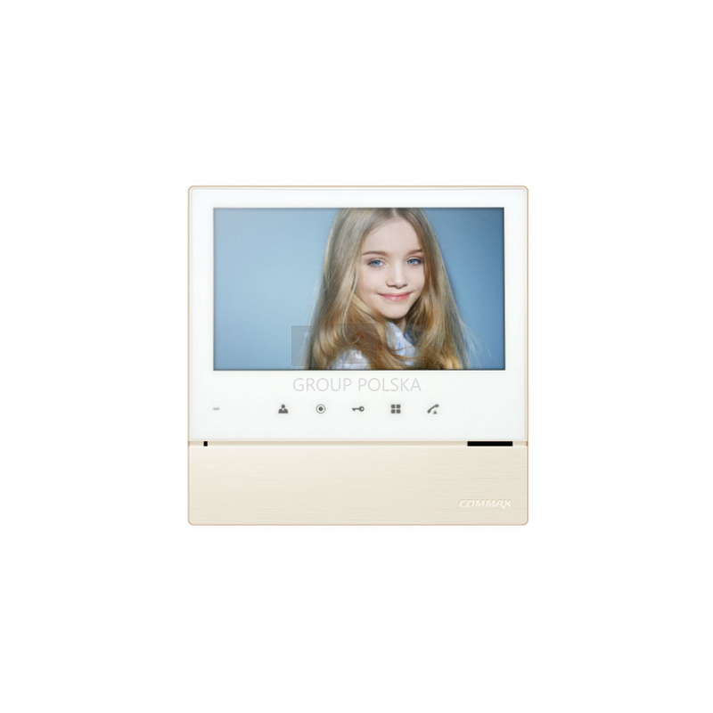 CDV-70HM2(DC) WHITE Wideomonitor kolorowy, 7''16-28V DC, biały, COMMAX