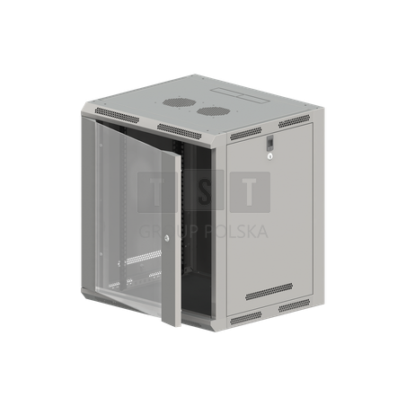 SW-12U-600-600-N-DSJ-OP-RP-B-S Szafa wisząca 19" 12U 600x600, niedzielona
