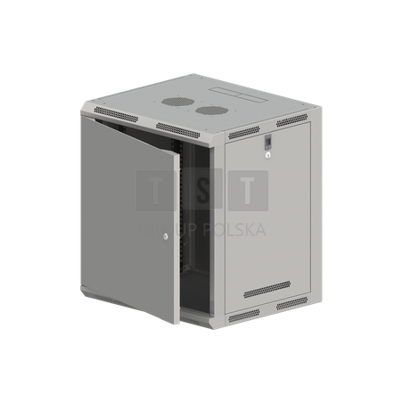 SW-15U-600-500-N-DMJ-OP-RP-B-S Szafa wisząca 19" 15U 600x500, niedzielona