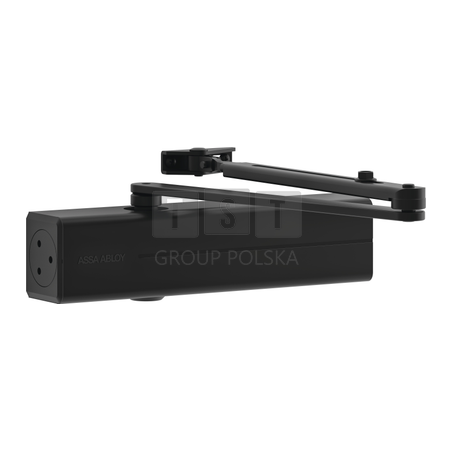 DC300 D9005 Samozamykacz zębatkowy, 1400mm, 120kg, CZARNY