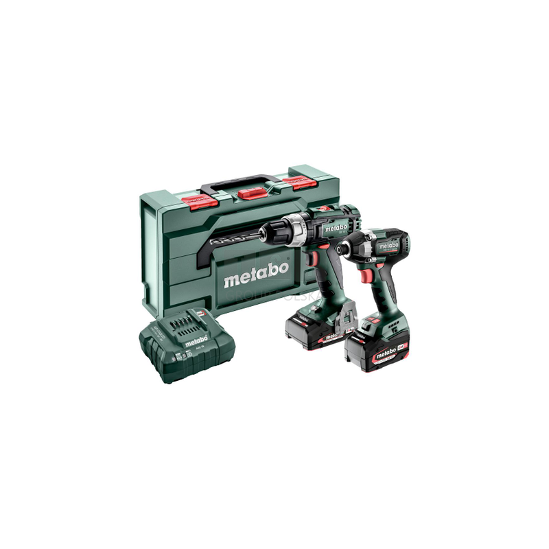 Metabo Combo Set 2.8.2 18V Wiertarko-wkrętarka BS 18 L + Zakrętarka SSD 18 LT 200 BL + Walizka ładowarka 1x2Ah 1x4Ah