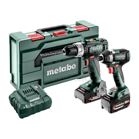 Metabo Combo Set 2.8.2 18V Wiertarko-wkrętarka BS 18 L + Zakrętarka SSD 18 LT 200 BL + Walizka ładowarka 1x2Ah 1x4Ah