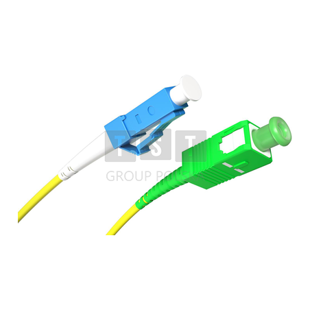 PATCHCORD ŚWIATŁOWODOWY SM 5M SIMPLEX 9/125, SC/APC-LC/UPC 3MM