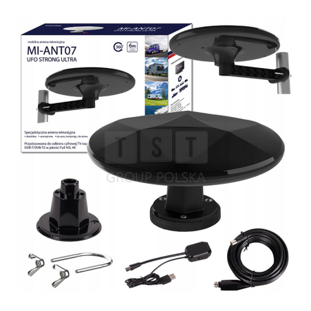 Antena DVB-T2 Mistral MI-ANT07 UFO - CZARNA