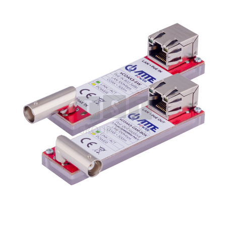 Zestaw aktywnych konwerterów do transmisji Ethernet oraz PoE po koncentryku xCOAX3‑SET‑BOX