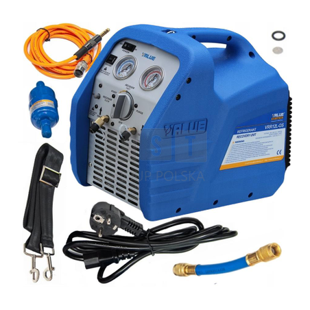 STACJA ODZYSKU CZYNNIKA CHŁODZNICZEGO Z GRUPY HFC oraz HCFC VALUE VRR12L-OS-R32