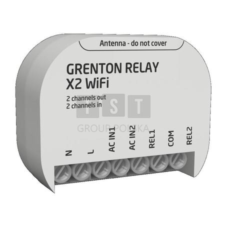 Moduł przekaźnikowy RELAY X2 WiFi Grenton