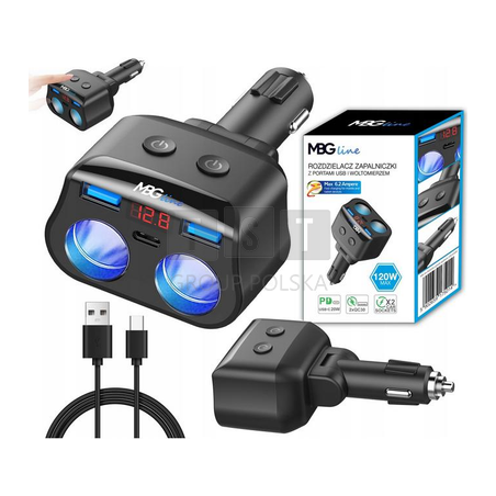 Rozdzielacz gniazda zapalniczki MBG Line HC69PD