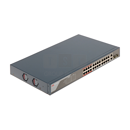 SWITCH POE DS-3E1326P-EI(V2) 24-PORTOWY SFP Hikvision