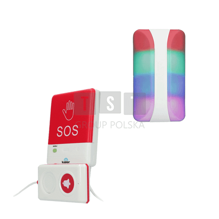 System przywoławczy do jednego łóżka z sygnalizatorem optyczno-akustycznym o zasięgu do 500m