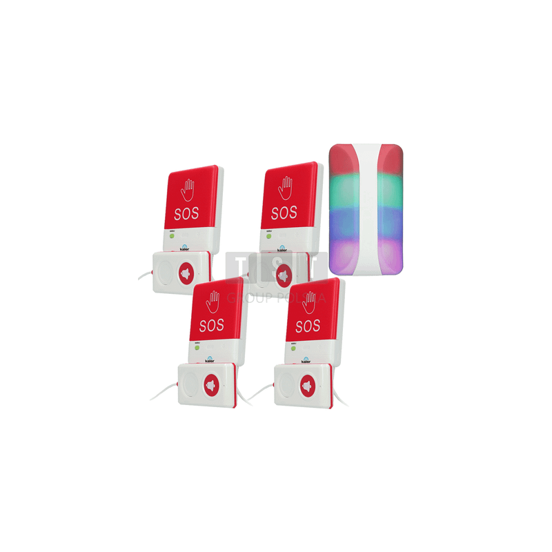 Kaler Long Range 4x Przycisk + Lampka System Dalekiego Zasięgu do 500m