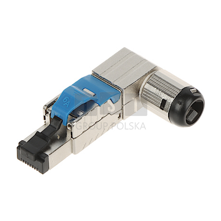 WTYK MODULARNY KĄTOWY EKRANOWANY RJ45/FTP6A-HAND-KAT