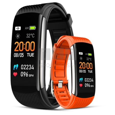 Smartband Giewont Czarny GW200-9 + Pasek Pomarańczowy