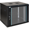Szafa rack 19 9U , 450mm, Szkło-Czarna RWA964"