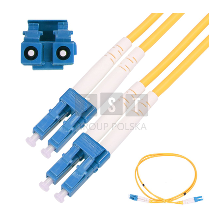 Extralink LC/UPC-LC/UPC | Patchcord | Jednomodowy, Duplex, G657A1, 3mm, 1m