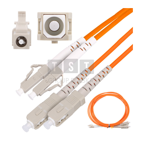 Extralink SC/UPC-LC/UPC | Patchcord | Wielomodowy, OM2, Duplex, 3mm, 3m