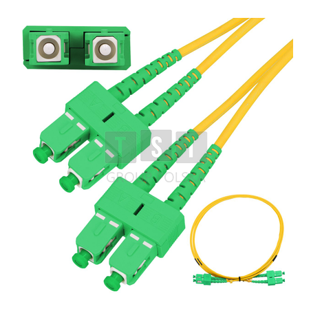 Extralink SC/APC-SC/APC | Patchcord | Jednomodowy, Duplex, G652D, 3mm, 15m