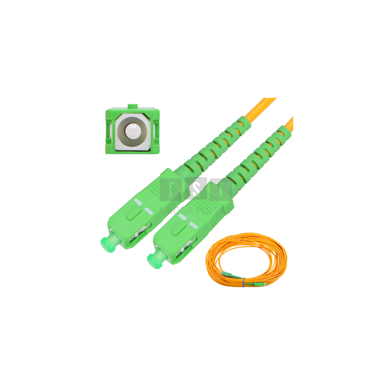 Extralink SC/APC-SC/APC | Patchcord | Jednomodowy, Simplex, G652D, 3mm, 2m