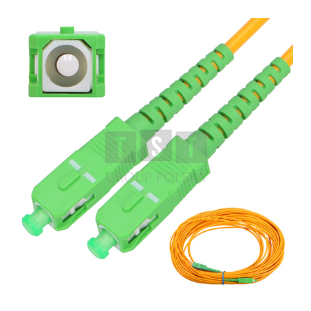 Extralink SC/APC-SC/APC | Patch cord | Jednomodowy, Simplex, G.652D, 3mm, 5m