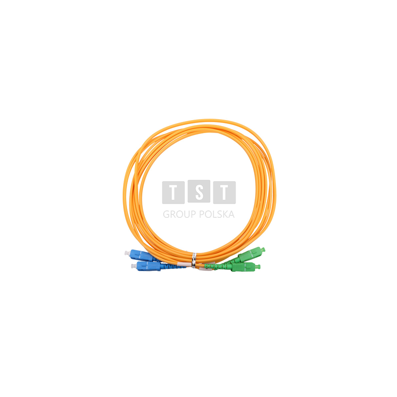 Extralink SC/APC-SC/UPC | Patchcord | Jednomodowy, Duplex, G652D, 3mm, 3m