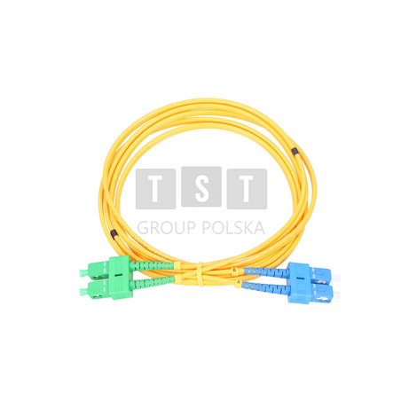 Extralink SC/UPC-SC/APC | Patchcord | PVC, Jednomodowy, Duplex, G652D, 3mm, 5m