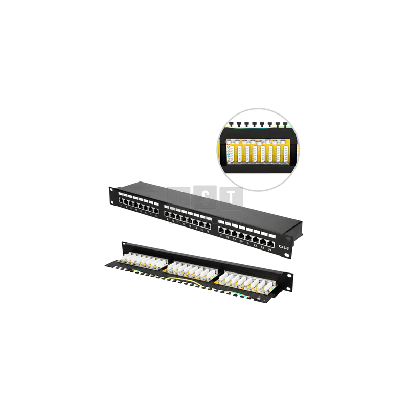 Extralink CAT6 STP V2 | Patchpanel | 24 porty