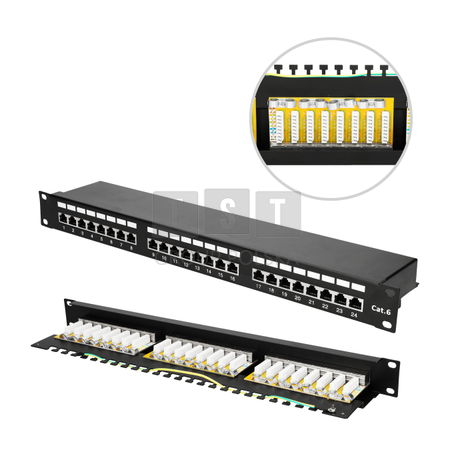 Extralink CAT6 STP V2 | Patchpanel | 24 porty