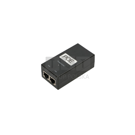 Extralink POE-24-24W-G | Zasilacz PoE | 24V, 1A, 24W, Gigabit, kabel w zestawie