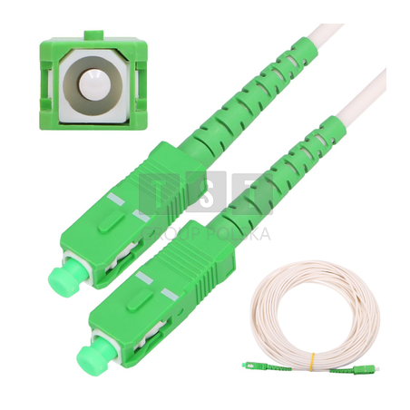 Extralink SC/APC-SC/APC | Patchcord | LSOH, Jednomodowy, Simplex, G.657A2, 3mm, 20m, biały