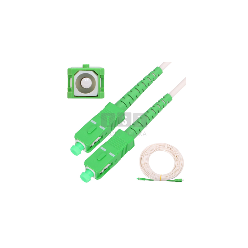 Extralink SC/APC-SC/APC | Patchcord | LSOH, Jednomodowy, Simplex, G.657A2, 3mm, 25m, biały