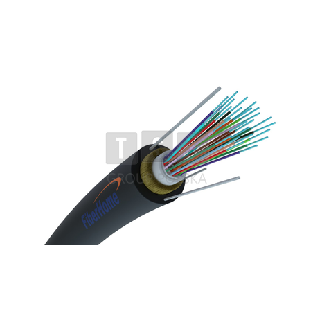 Kabel światłowodowy uniwersalny Z-XOTKtcdD 24F | jednomodowy, 24J, G652D, 1,5kN, 5,9mm, aramid | Fiberhome